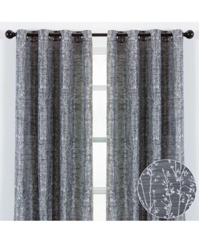 Шторы Chanasya Premium 2-Panel Floral Jacquard Textured 52 x 96 Inch Long