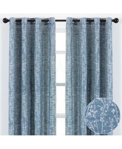 Шторы Chanasya Premium 2-Panel Floral Jacquard 52 x 63 Inch