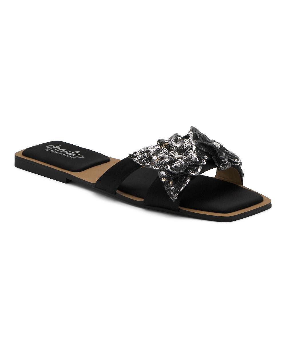 Charles by Charles David Womens Ordly Floral Flat Sandal Slide