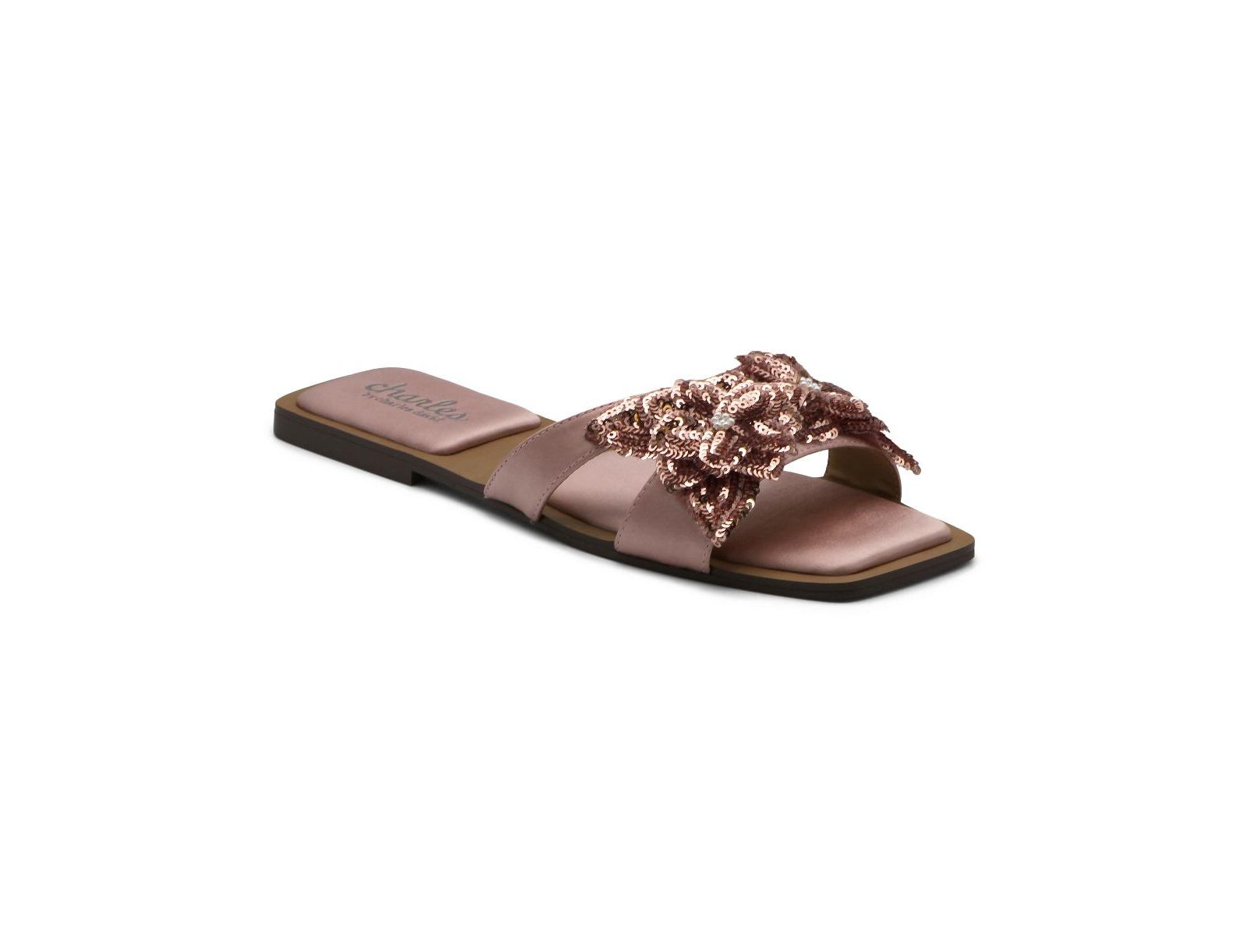 Женские плоские сандалии Charles by Charles David Womens Ordly Floral Flat Sandal Slide