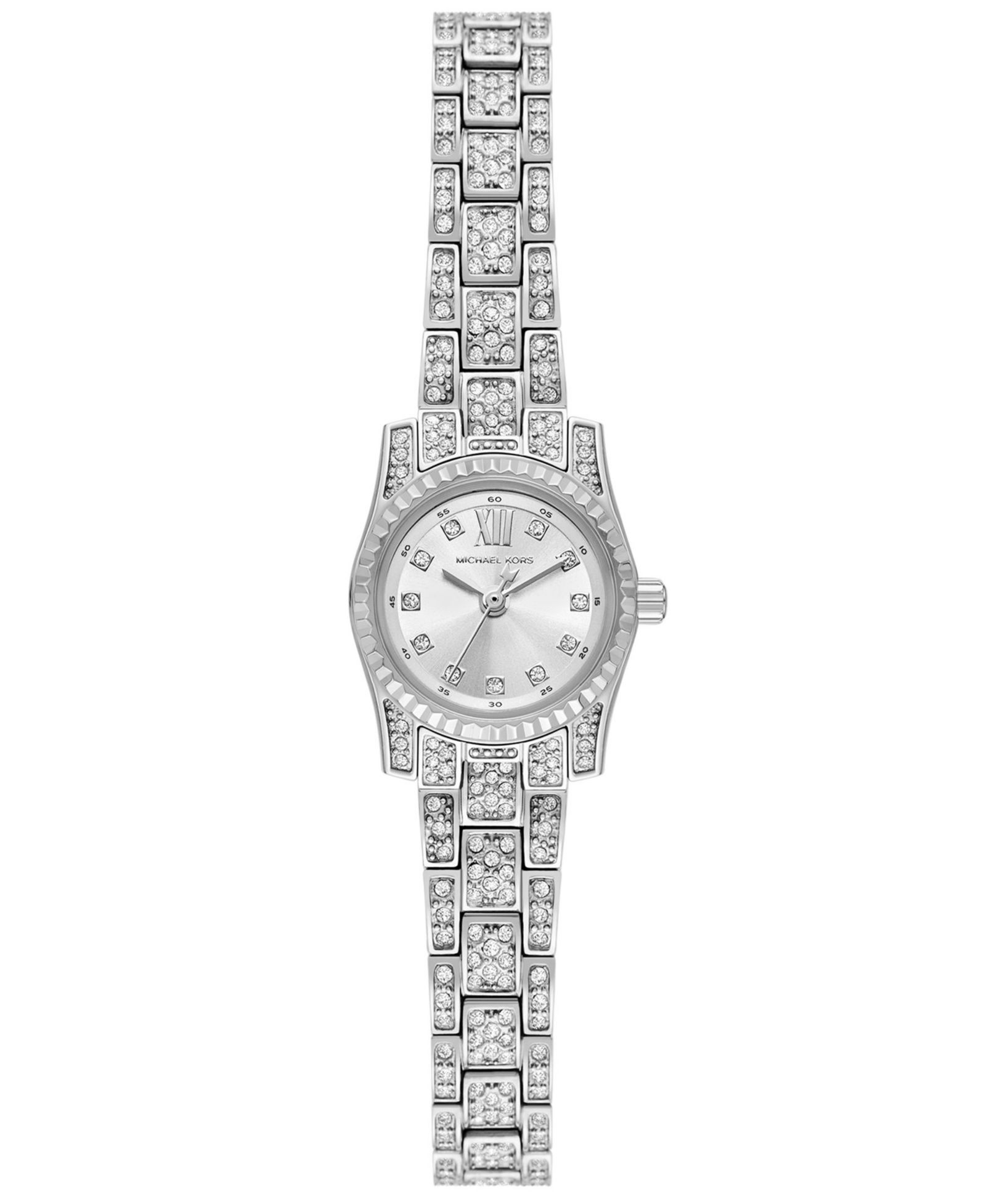Часы Michael Kors Women's Lexington Three-Hand Silver-Tone Stainless Steel 19mm