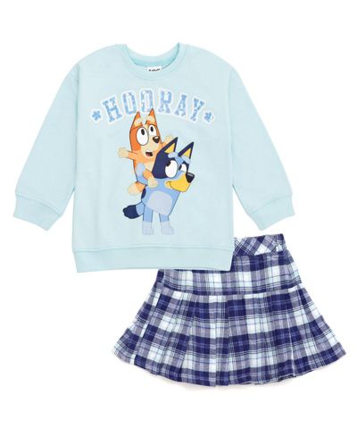 Bluey girls (6-12) Fleece Sweatshirt and Pleated Skirt