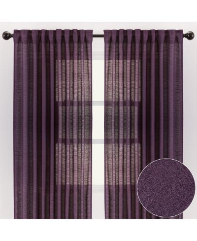 Шторы Chanasya 2-Panel Faux Belgian Flax Semi-Sheer Textured