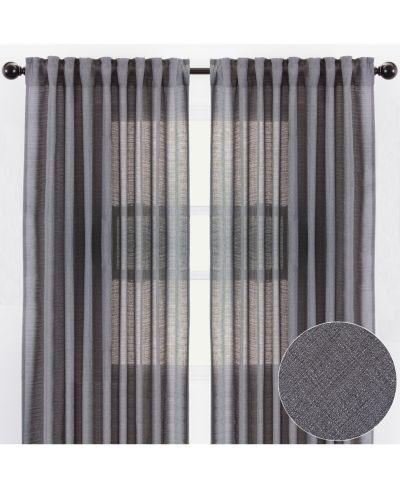 Полупрозрачные шторы Chanasya 2-Panel Faux Belgian Flax