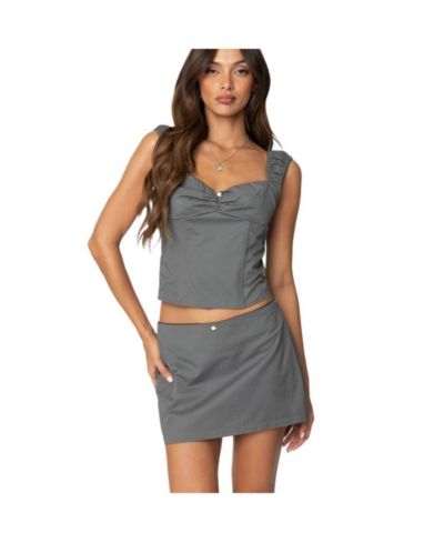 Edikted Womens Adalyn Ruched Corset