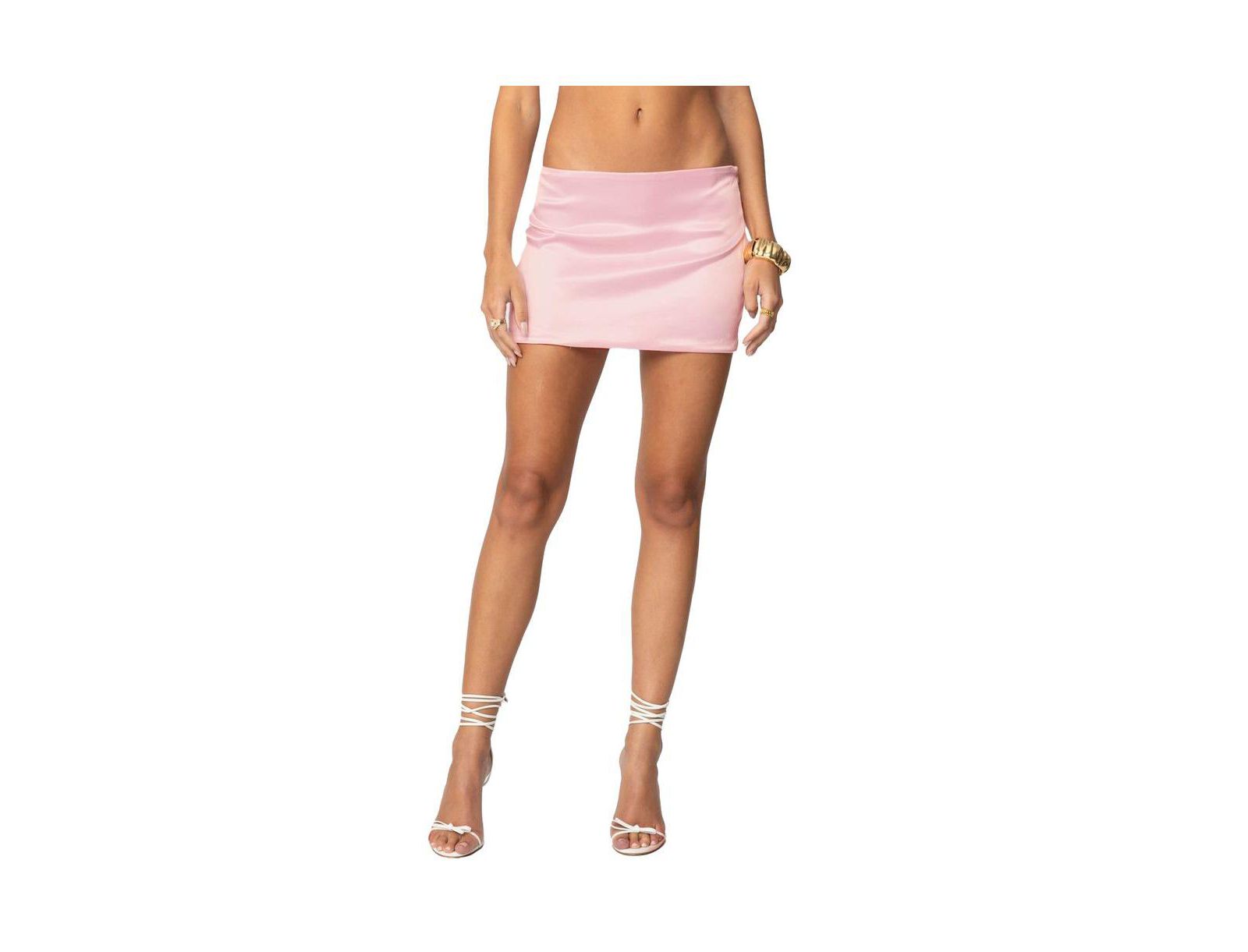 Edikted Women's Camila Satin Mini Skirt