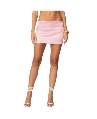 Edikted Women's Camila Satin Mini Skirt