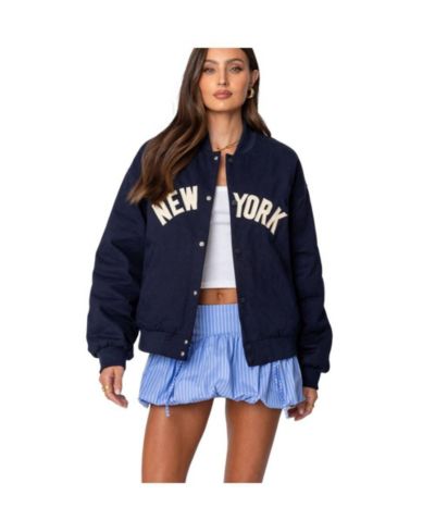 Edikted Women's Big Apple Oversized Bomber Jacket