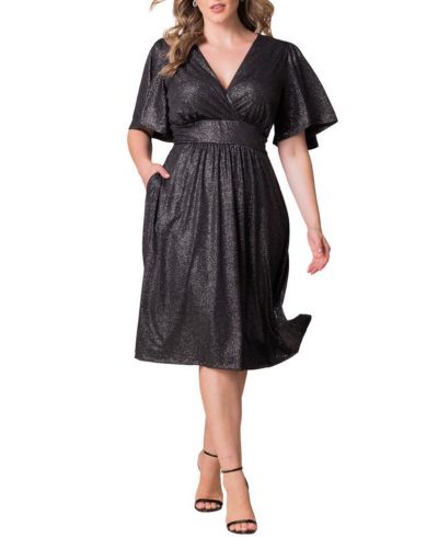 Женское коктейльное платье Kiyonna Plus Size Crystal Cove с карманами