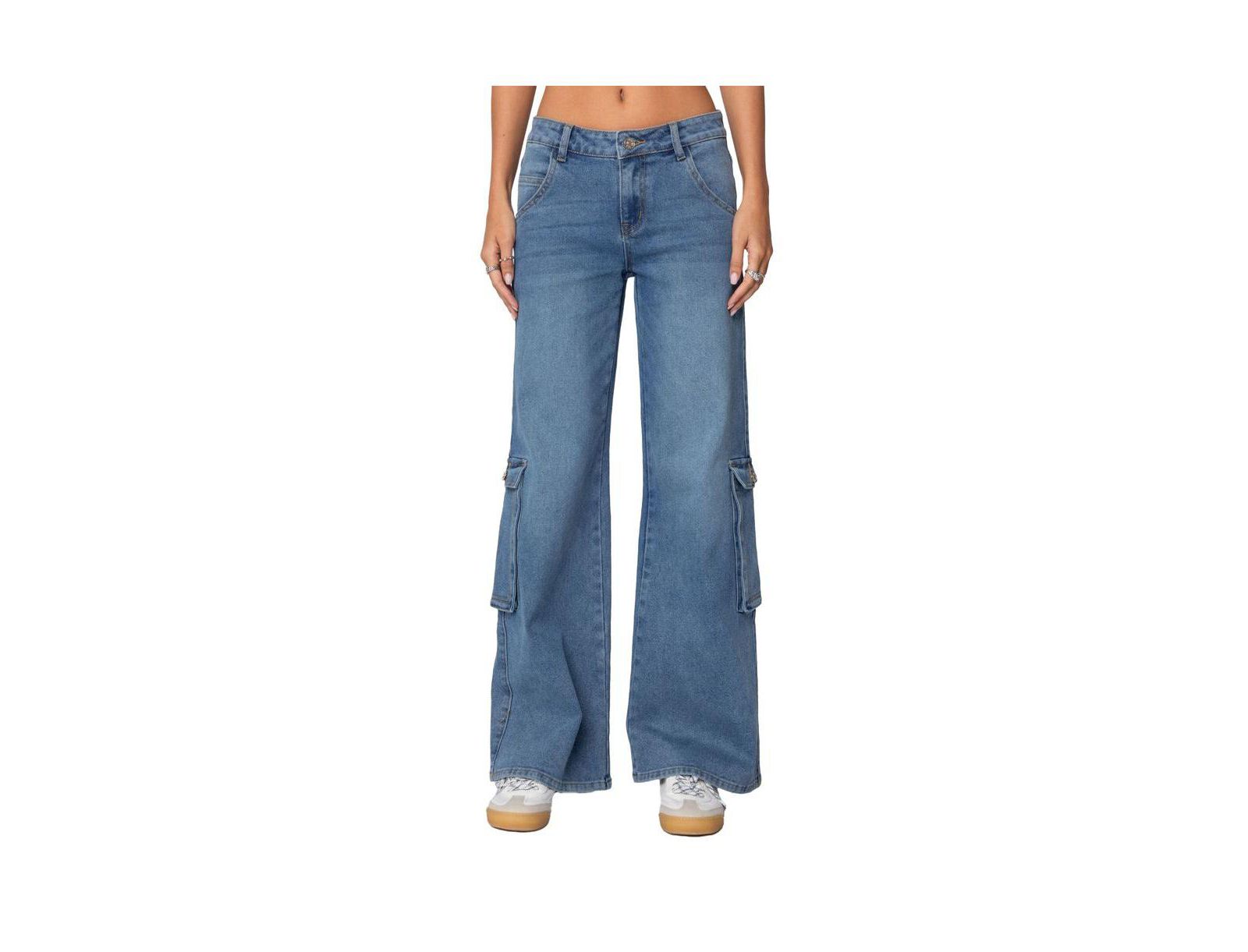 Edikted Women's Lunar Low Rise Cargo Jeans