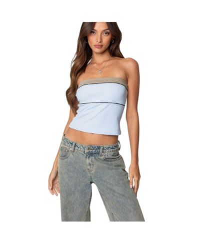 Топ Edikted Womens Ciara Ribbed Tube