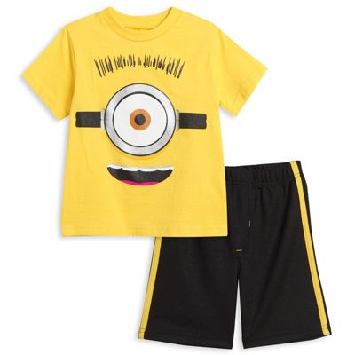 Мужской комплект из футболки и шорт Despicable Me с Миньонами для мальчиков