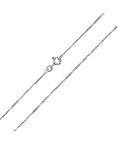 Bling Jewelry Thin Strong Sterling Silver 2MM Diamond Cut Cuban Chain Link Necklace 18"