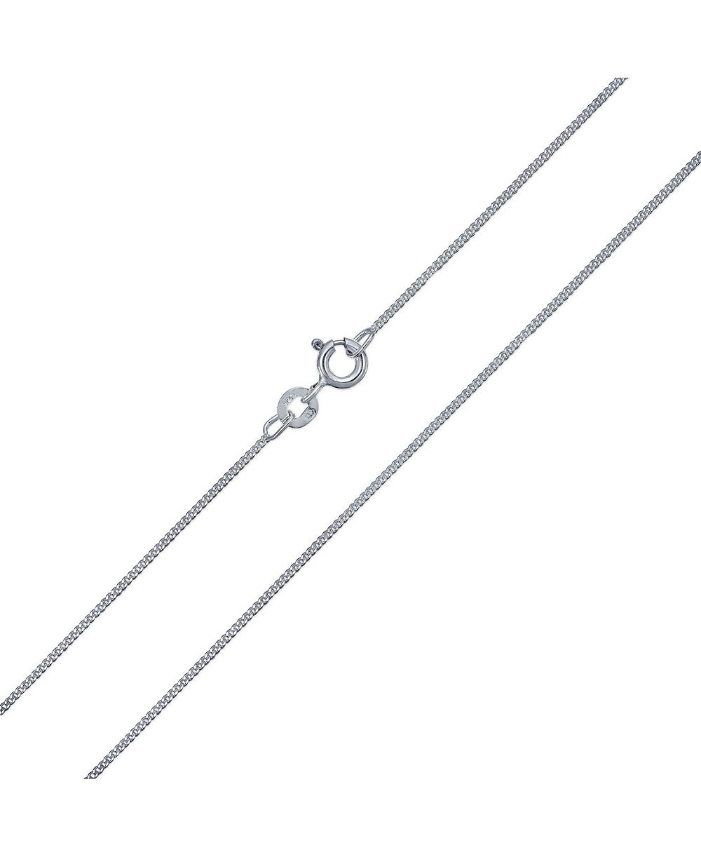 Ожерелье Bling Jewelry Unisex Thin 2MM Strong Simple Miami Cuban Curb Chain.925 Sterling Silver