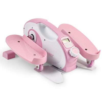 Sunny Health & Fitness Smart Pink Under-Desk Elliptical Trainer, Mini Pedal Exerciser with Bluetooth Link to Free SunnyFit App
