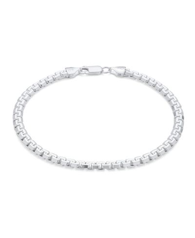 Bling Jewelry Мужской браслет Venetian Box Link из стерлингового серебра.925, тяжелый, 8.5 дюймов