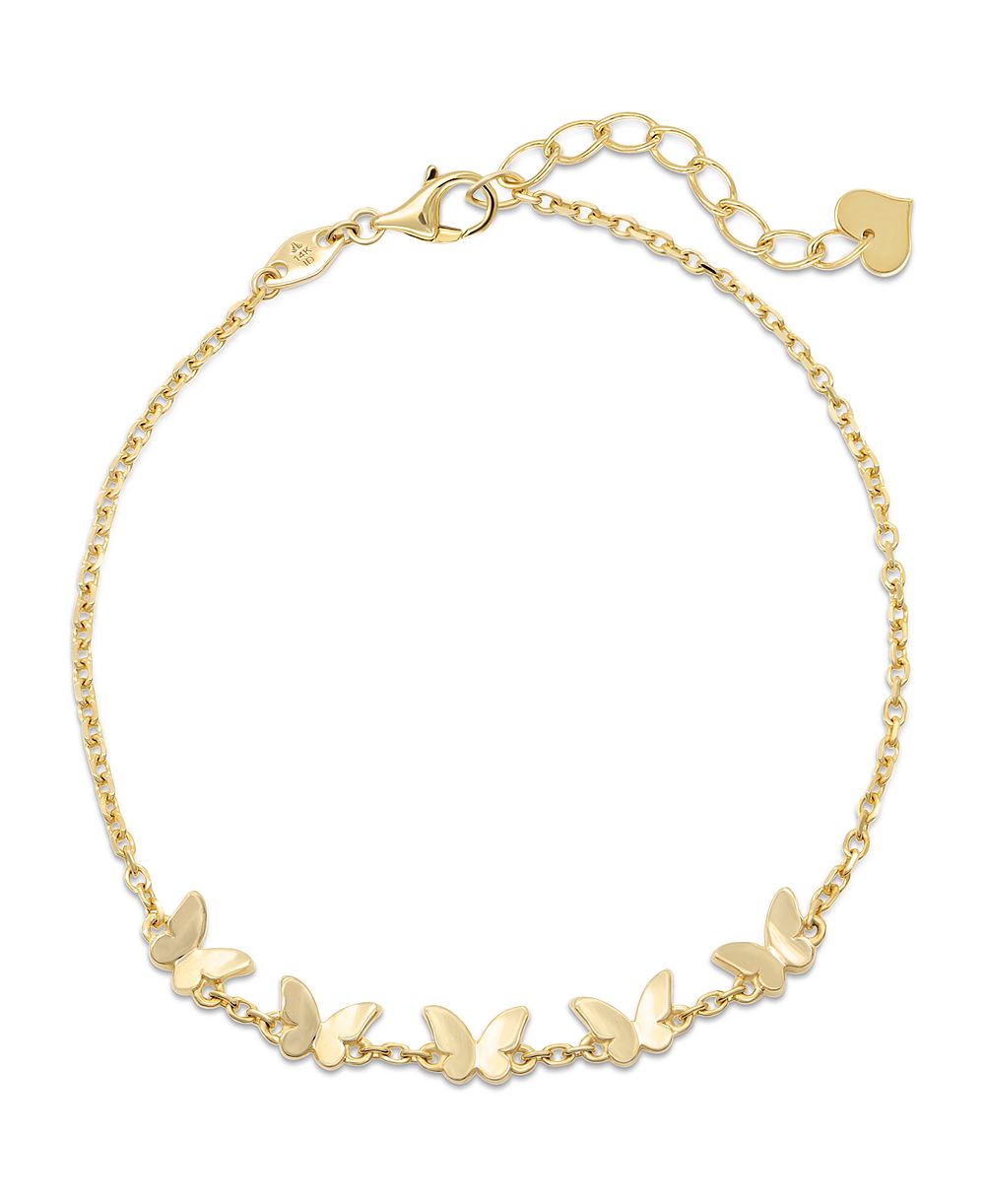 Браслет DEVATA Butterfly Chain из золота 14K, 6.5 inches adj to 7.5 inches