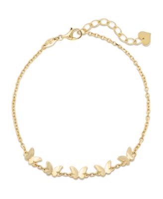 DEVATA Butterfly Chain Bracelet in 14K Gold, 6.5 inches adj to 7.5 inches