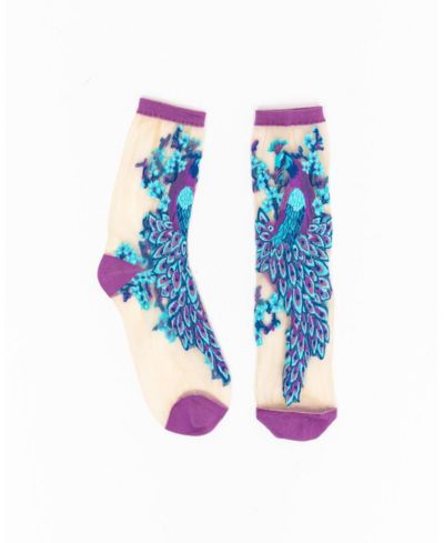 Женские прозрачные носки Sock Candy Aquamarine Peacock