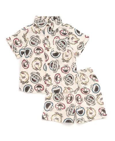 Детский комплект из шорт и комбинезона Sesame Street Cotton Gauze