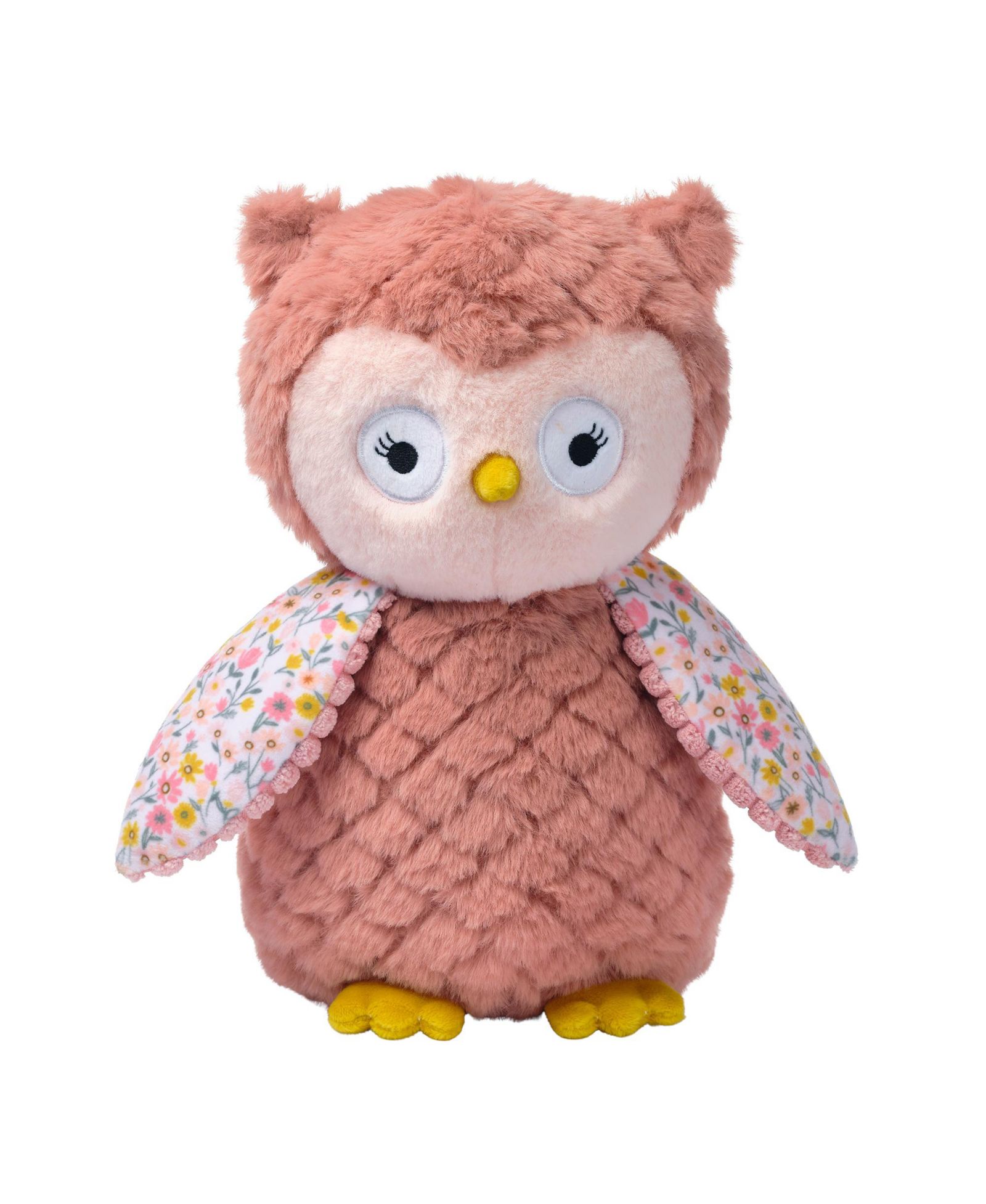 Lambs & Ivy Twiggy Textured Floral 10" Plush Owl, 1-Piece