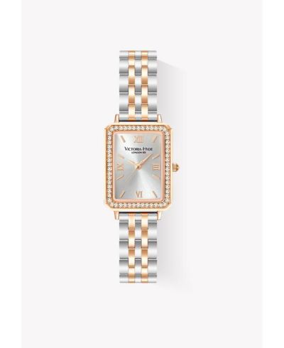 Часы Victoria Hyde London Women's Crystals Stainless Steel Bracelet Watch, 22×28mm