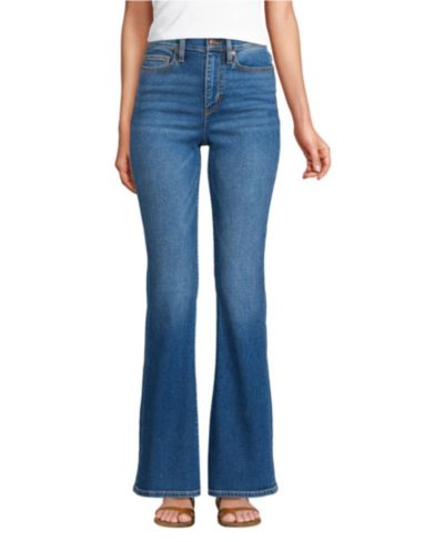 Lands' End Женские джинсы skinny flare с высокой посадкой Recover Denim Petite