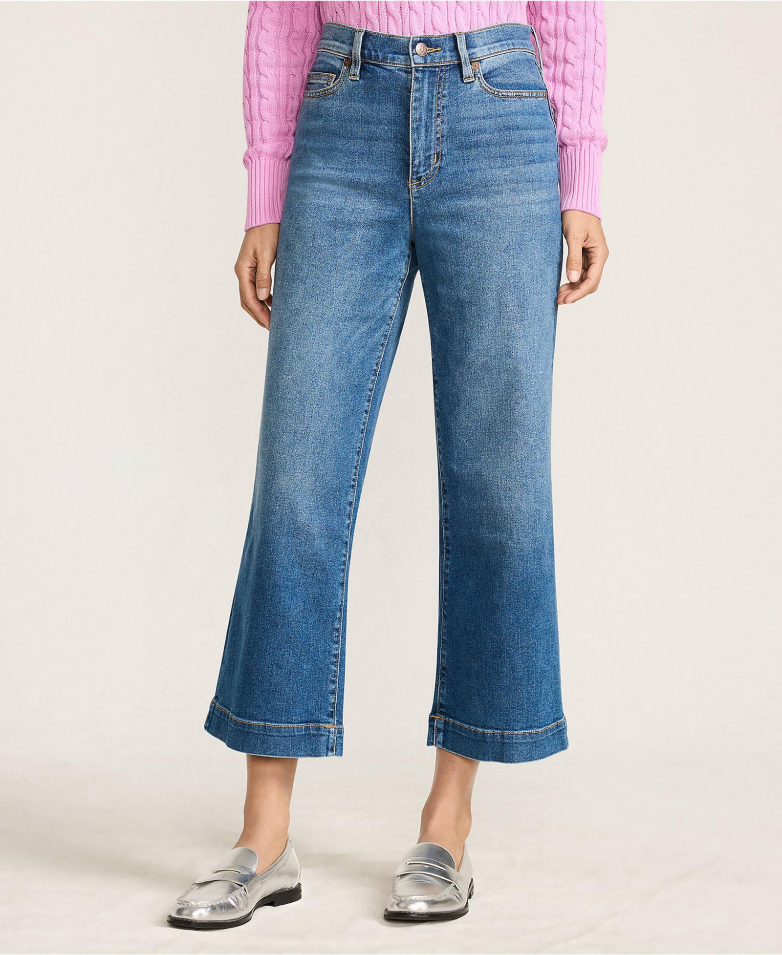 Женские джинсы Lands' End Recover Denim широкие