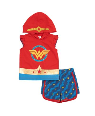 Детский комплект Justice League: майка Wonder Woman и шорты из футера