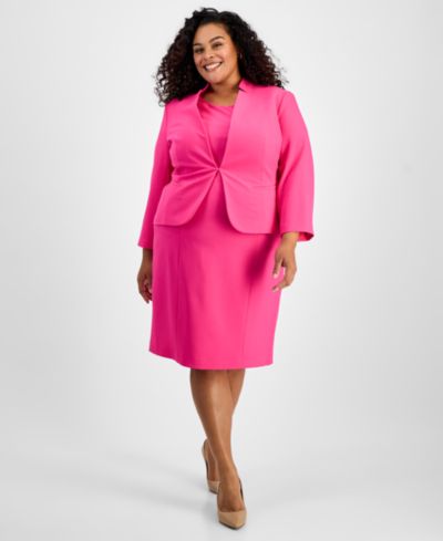 Костюм Le Suit Plus Size Cutout Kissing Jacket & Sheath 2 Piece