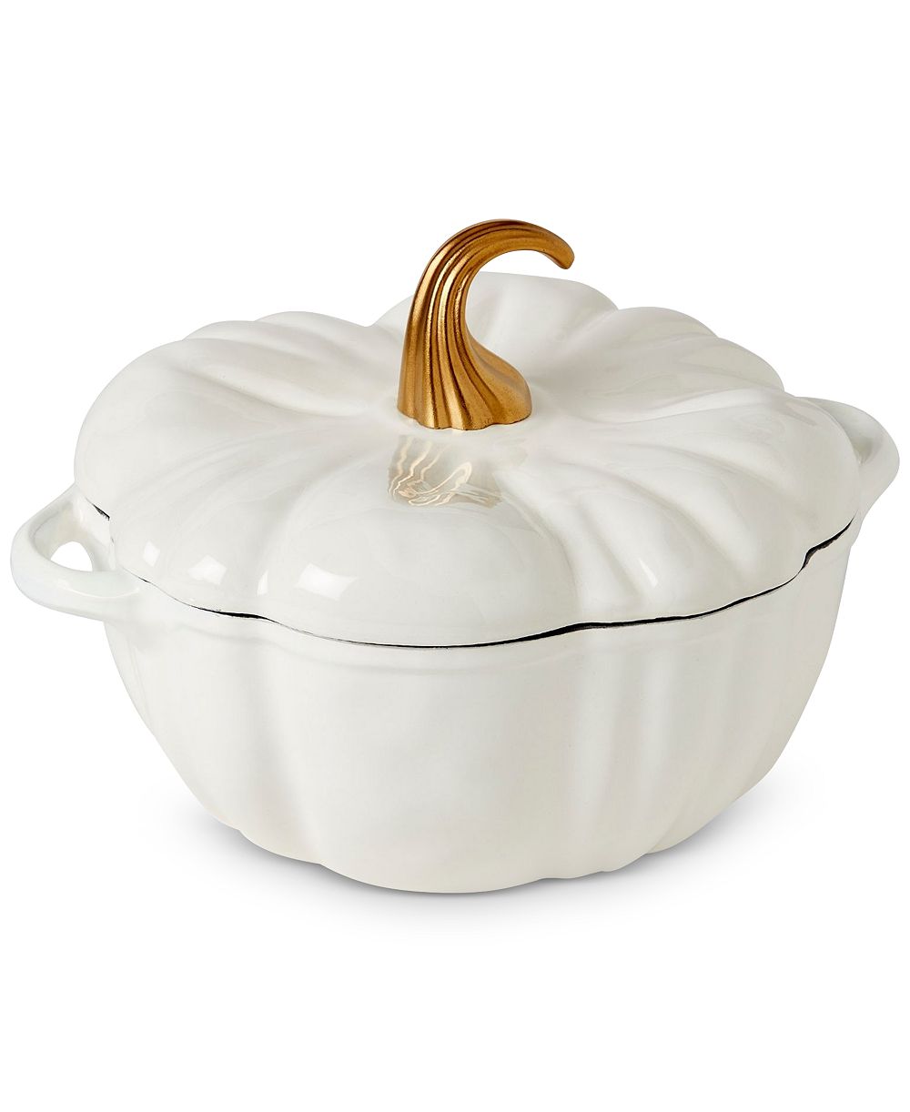 Smith and Clark Iron Works Enameled Cast Iron 2-Qt. Pumpkin Dutch Oven