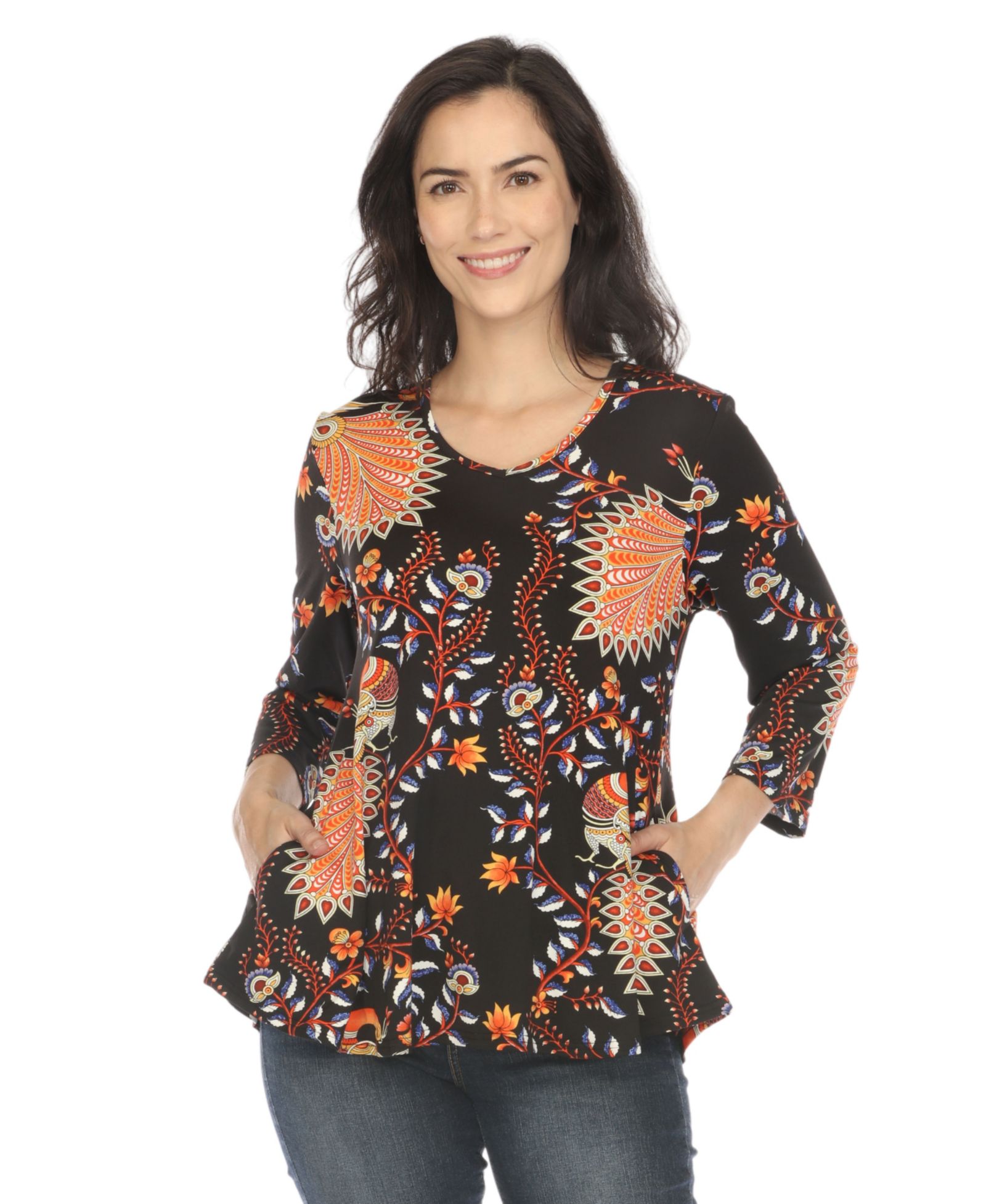 Топ White Mark Women's Vibrant Boho Swing