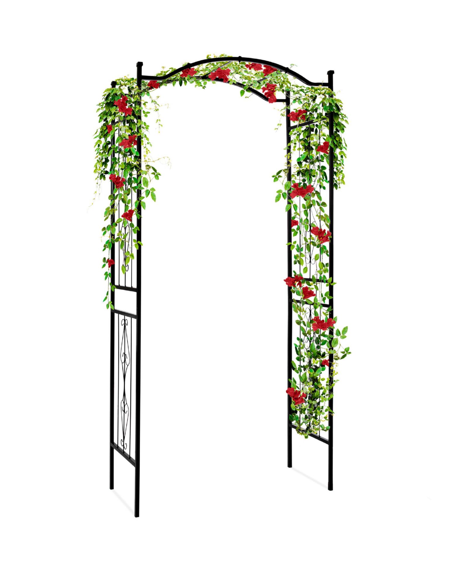 Best Choice Products 92-Inch Steel Garden Arch Arbor Outdoor Trellis with Wire Lattice for Climbing Plants