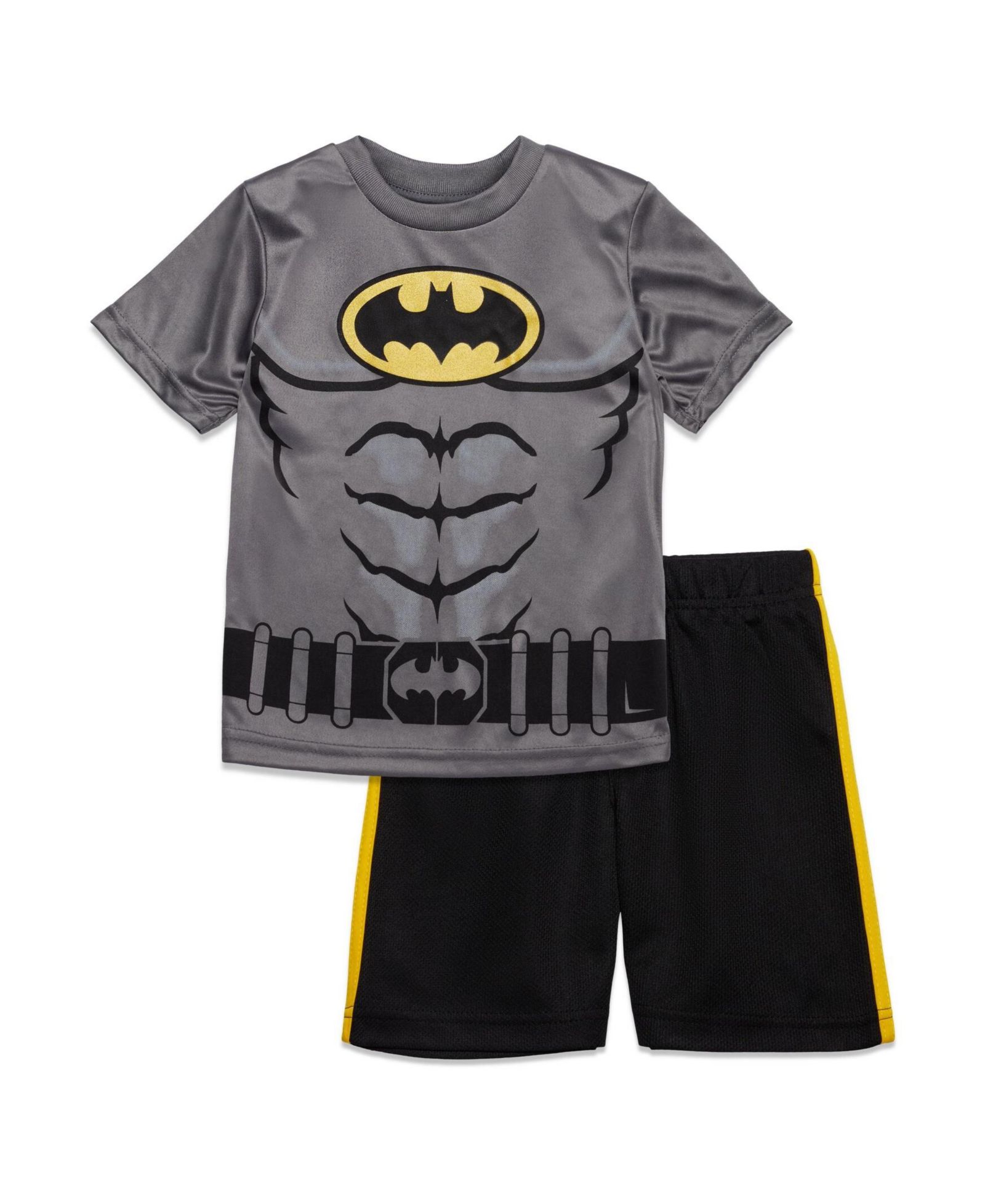 Комплект DC Comics Big Boys Justice League Athletic Pullover T-Shirt и Mesh Shorts