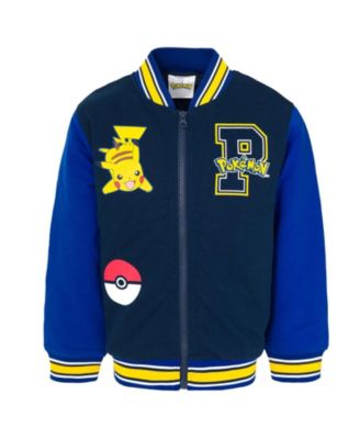 Pokemon мужская бомбер-куртка с капюшоном и молнией из французской махры для мальчиков (4-18-20)
