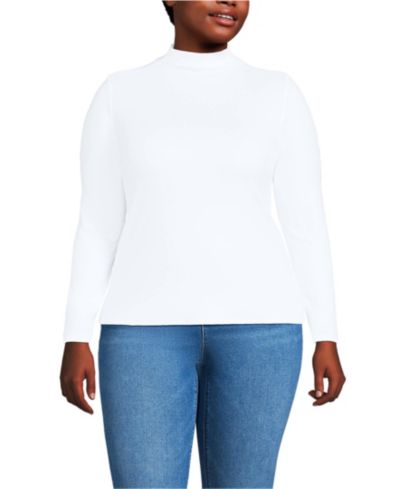 Lands' End Plus Size длинный свитер с высоким воротником