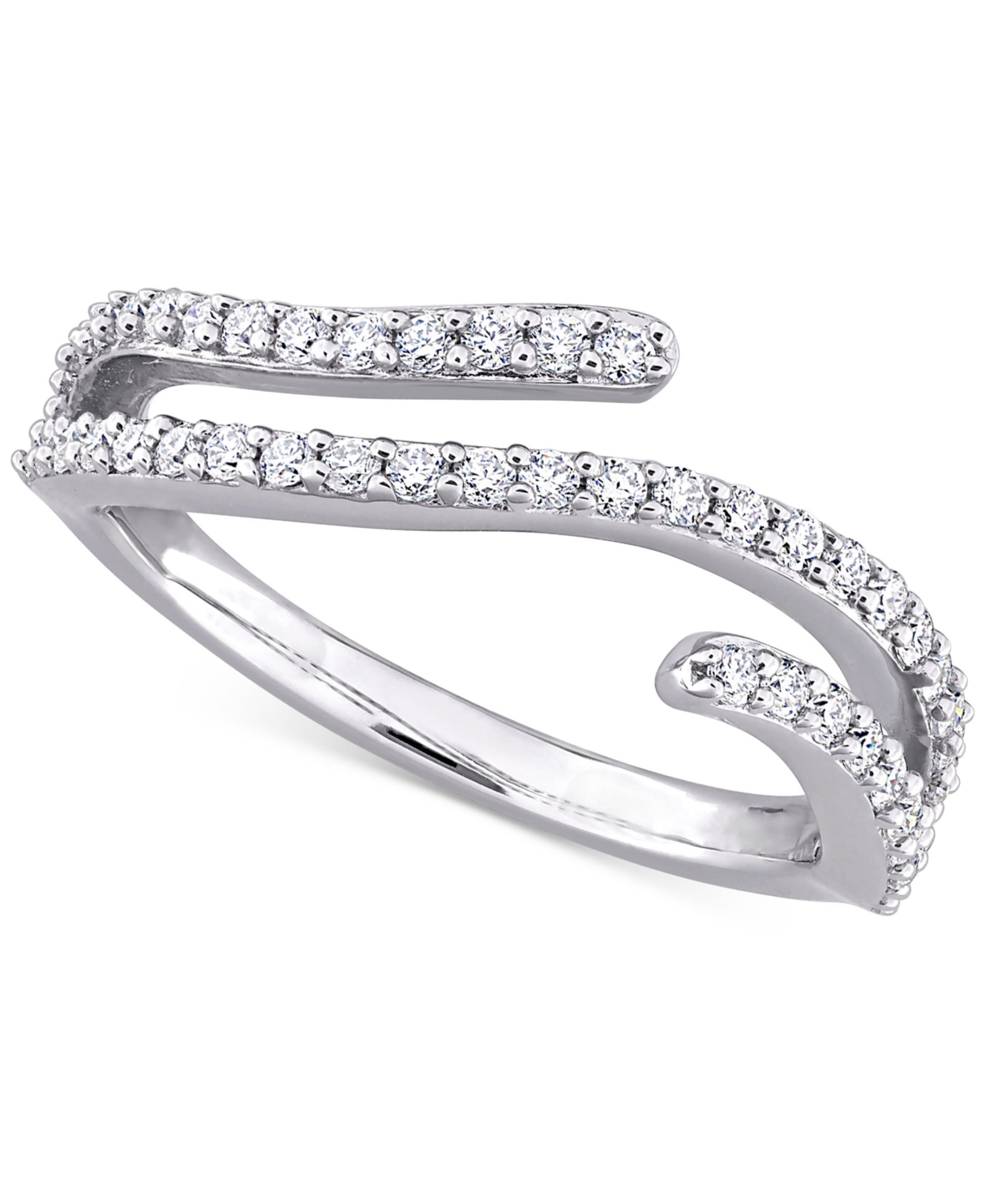Кольцо Moissanite Wrap Statement Sterling Silver