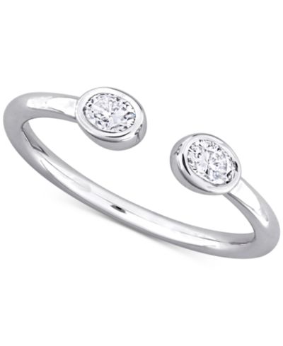 Кольцо Cuff Moissanite Polished в Sterling Silver