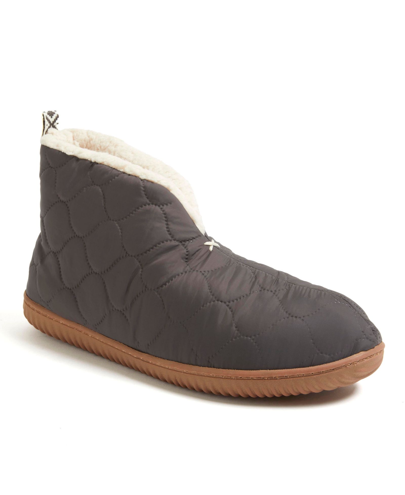 Dearfoams Men's Warm Up Bootie House Shoe Boot Slipper