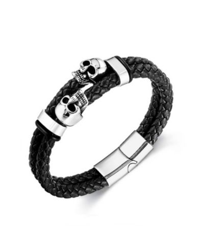 Браслет Rhona Sutton Black Reaper Leather Stainless Steel