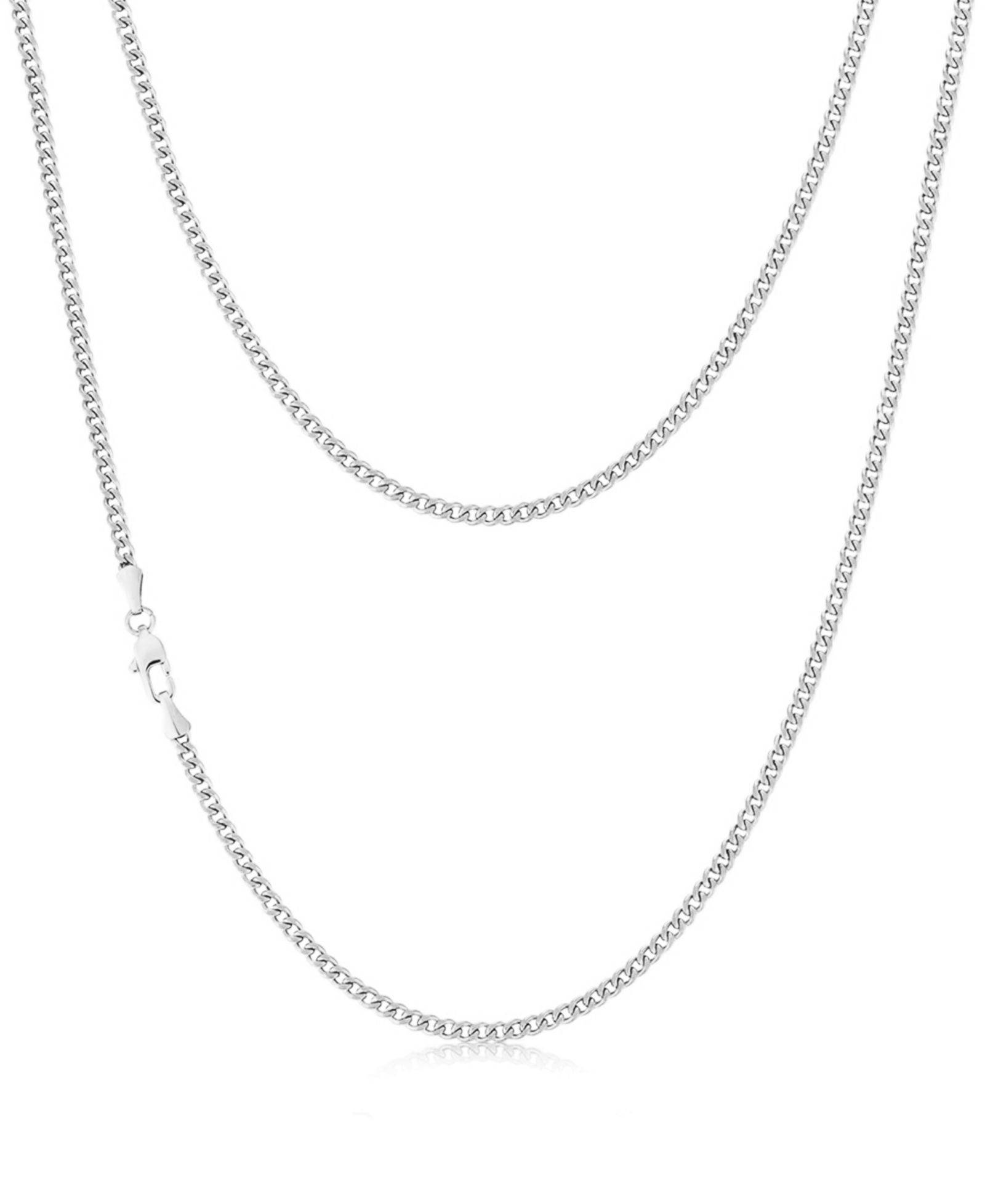 Цепочка-ожерелье Rhona Sutton Silver Miami Cuban 3MM Stainless Steel