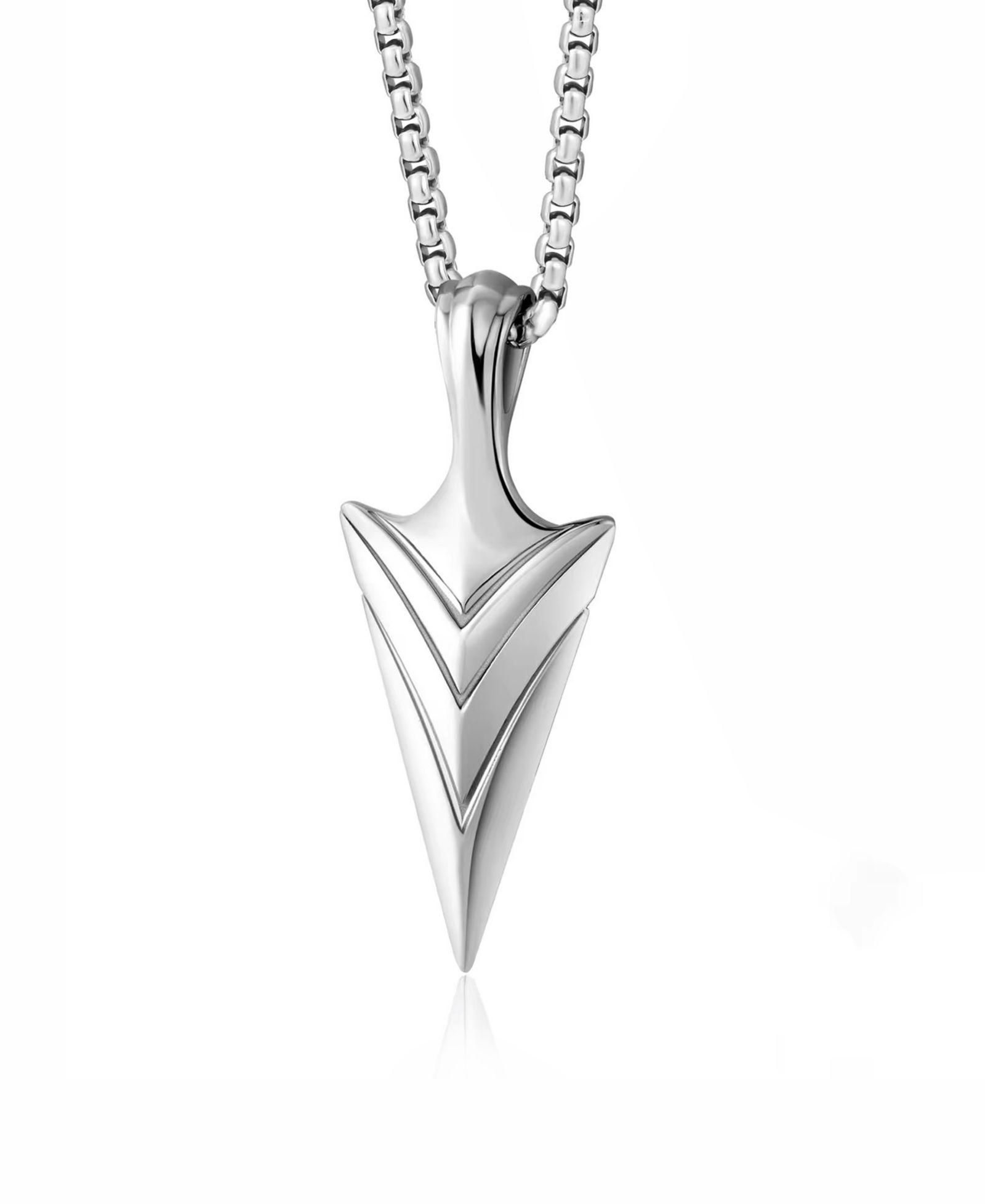 Rhona Sutton Silver Arrowhead Stainless Steel Pendant Necklace