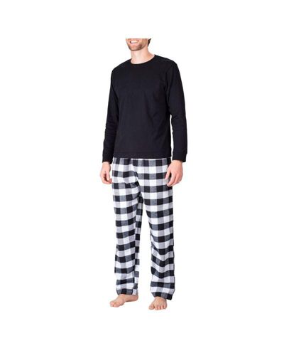 SLEEPHERO Men's Crew Neck Flannel Pajama Set
