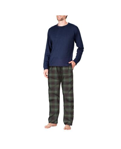 Navy with green and navy plaid