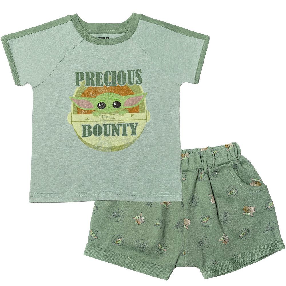 Star Wars The Mandalorian Grogu Boys' 2-Piece T-Shirt and Shorts Set