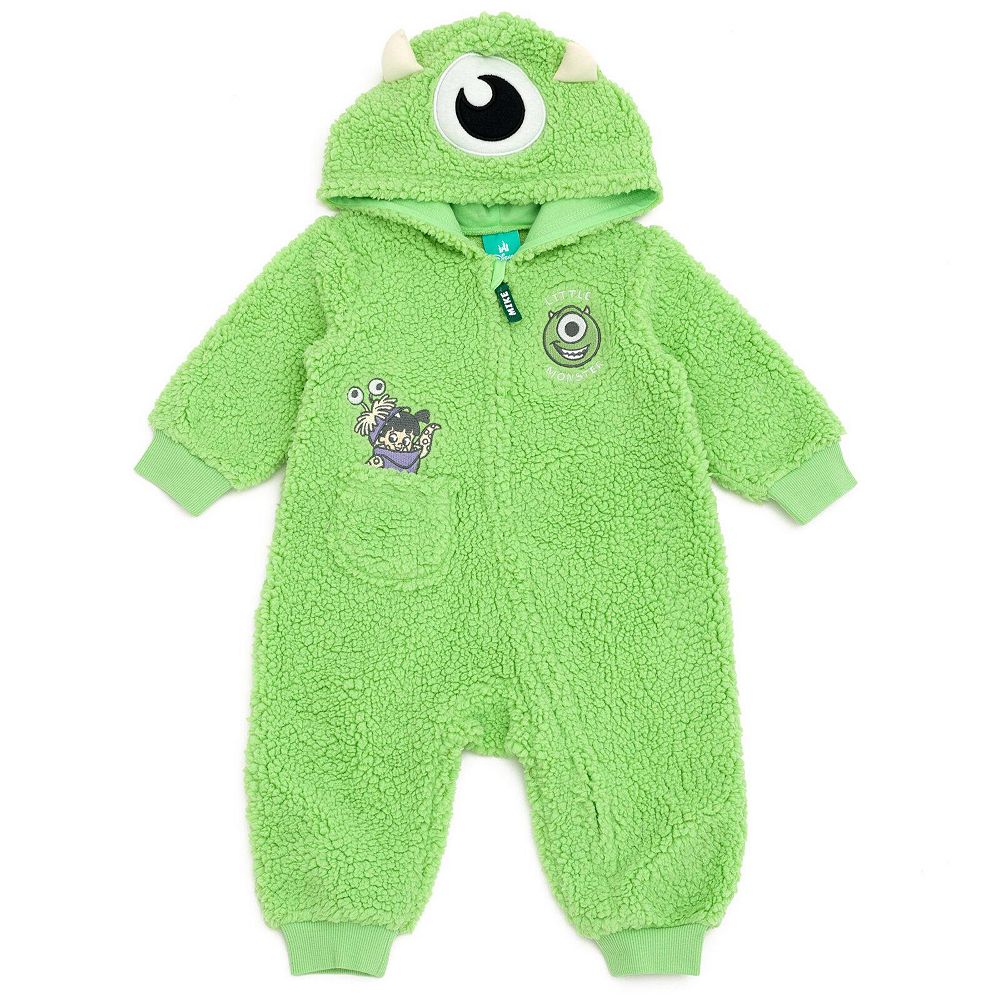 Детский комбинезон Monsters Inc. для мальчиков (новорожденные - 24 месяца) с zip-закрытием, косплей, уютный шерпа