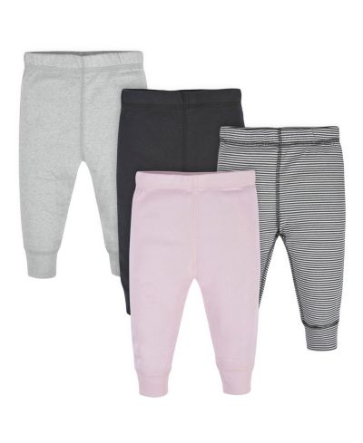 Gerber Baby Girls Active Pants, 4 Pack
