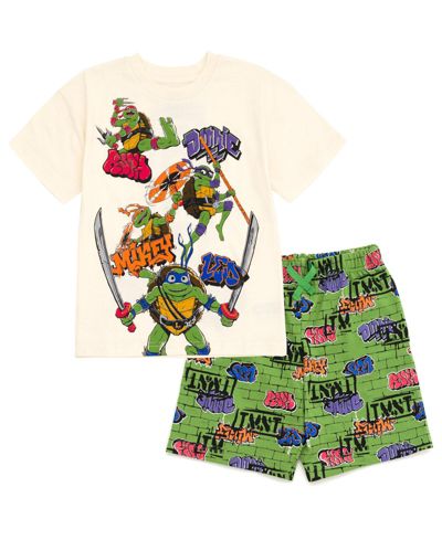 Teenage Mutant Ninja Turtles Little Boys T-Shirt and French Terry Shorts Outfit Set