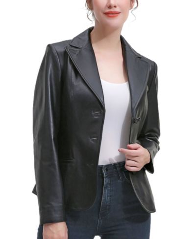 BGSD Women's Norah Leather Blazer Jacket