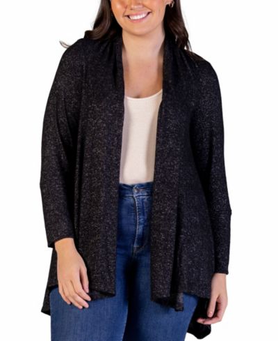 24seven Comfort Apparel кардиган Plus Size с открытым передом и длинным рукавом